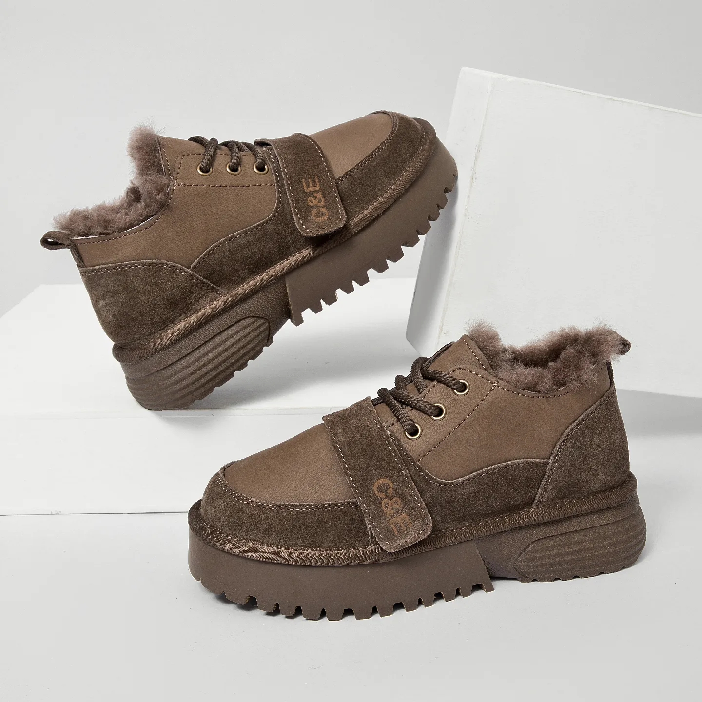 CE Designer Gratis Verzending Oxhide Betaalbare Winter Antislip Sneeuwlaarzen met Dikke Pluche Katoenen Schoenen_voghion.com
