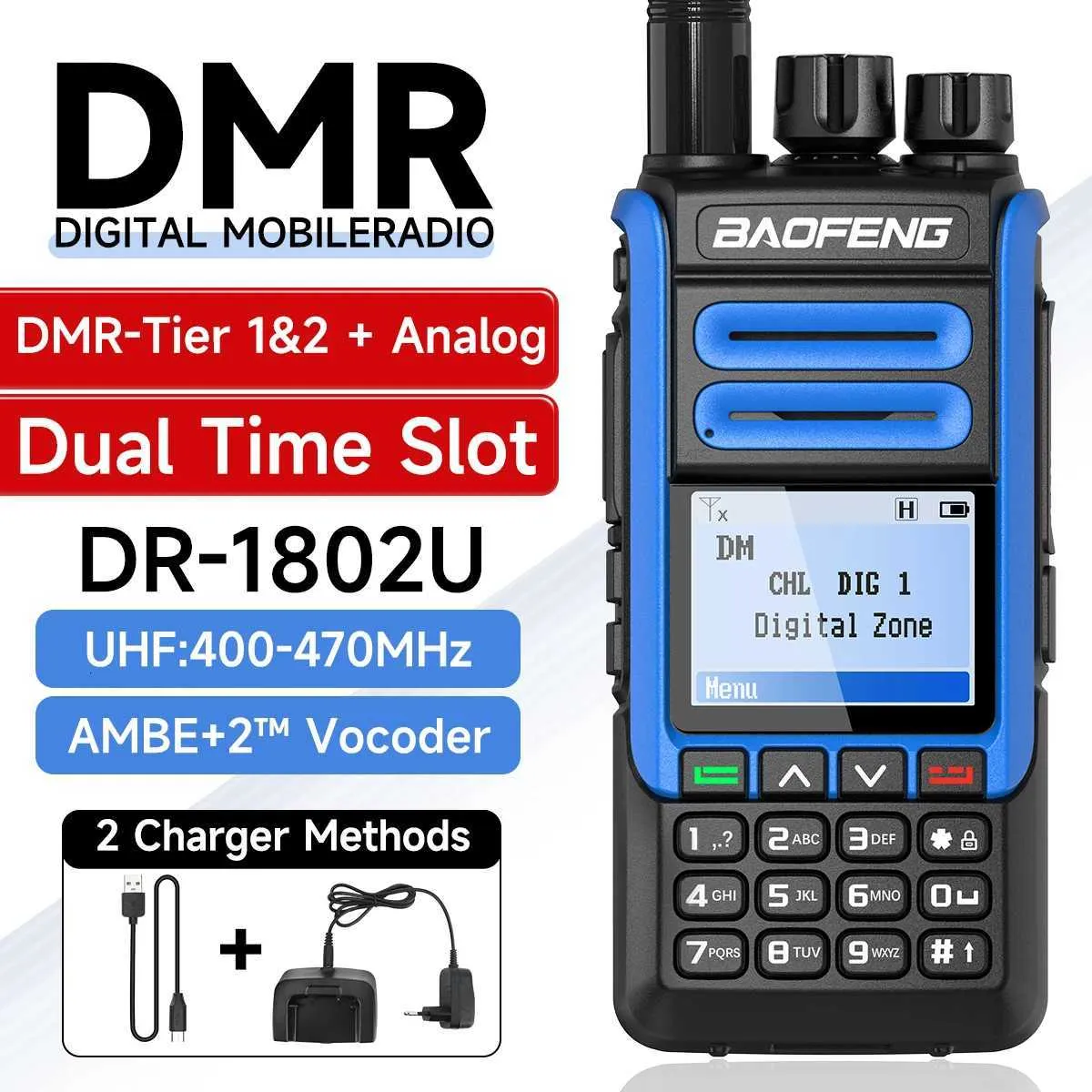 Baofeng DR 1802U DMR Digital Walkie Talkie UHF Radio | DHgate