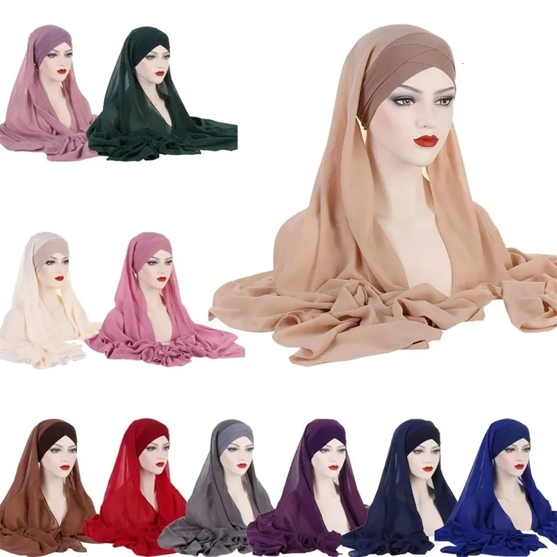 Muslim Women Hijab Shawl – Crystal Hemp Amira Khimar, Instant Scarf Wrap – One Size