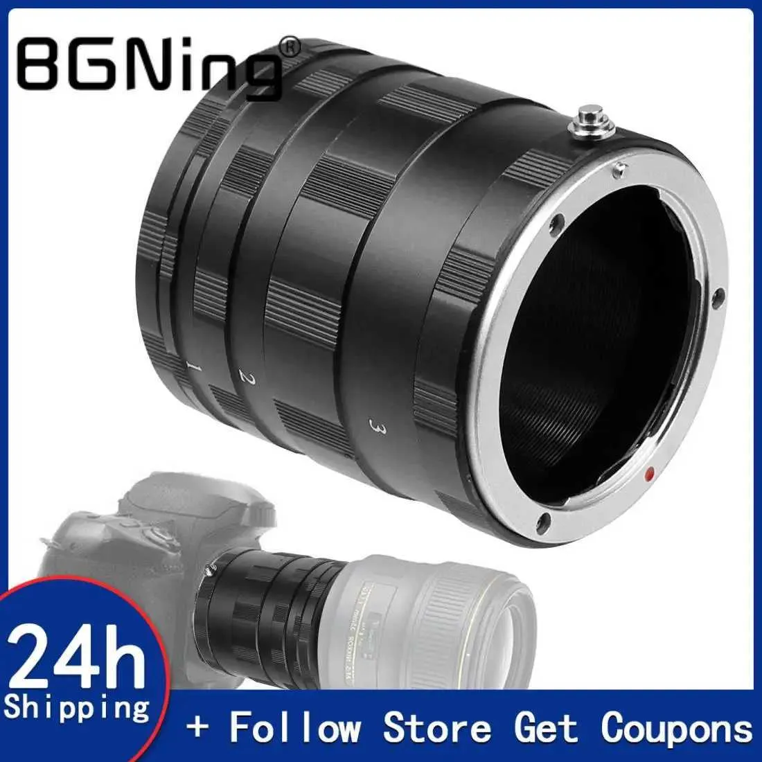 Metal Macro Closeup Shooting Ring Mount Only Lens Extension Tube For ...