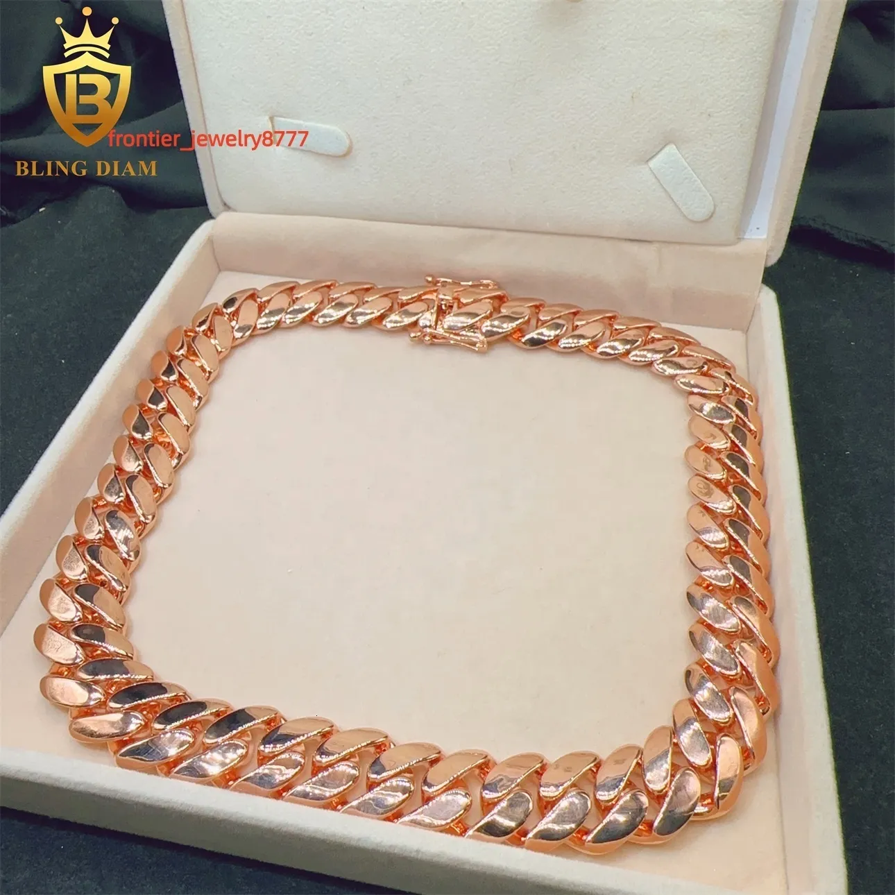 Iced Cuban Link Bracelet Sterling Silver Miami Chain Necklace, 925 ...