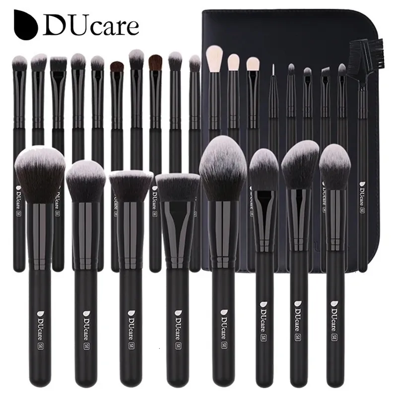 Ducare Black Makeup Brush Set - Professional Eye Shadow, Basic Powder ...