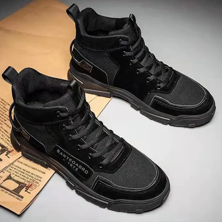 Save Big on Bulk Men's 2025 Autumn High Top Luxury Shoes Sneakers Lace Up  Korean Work, Trendy Versatile Casual Best Deals on DHgate - Main Image