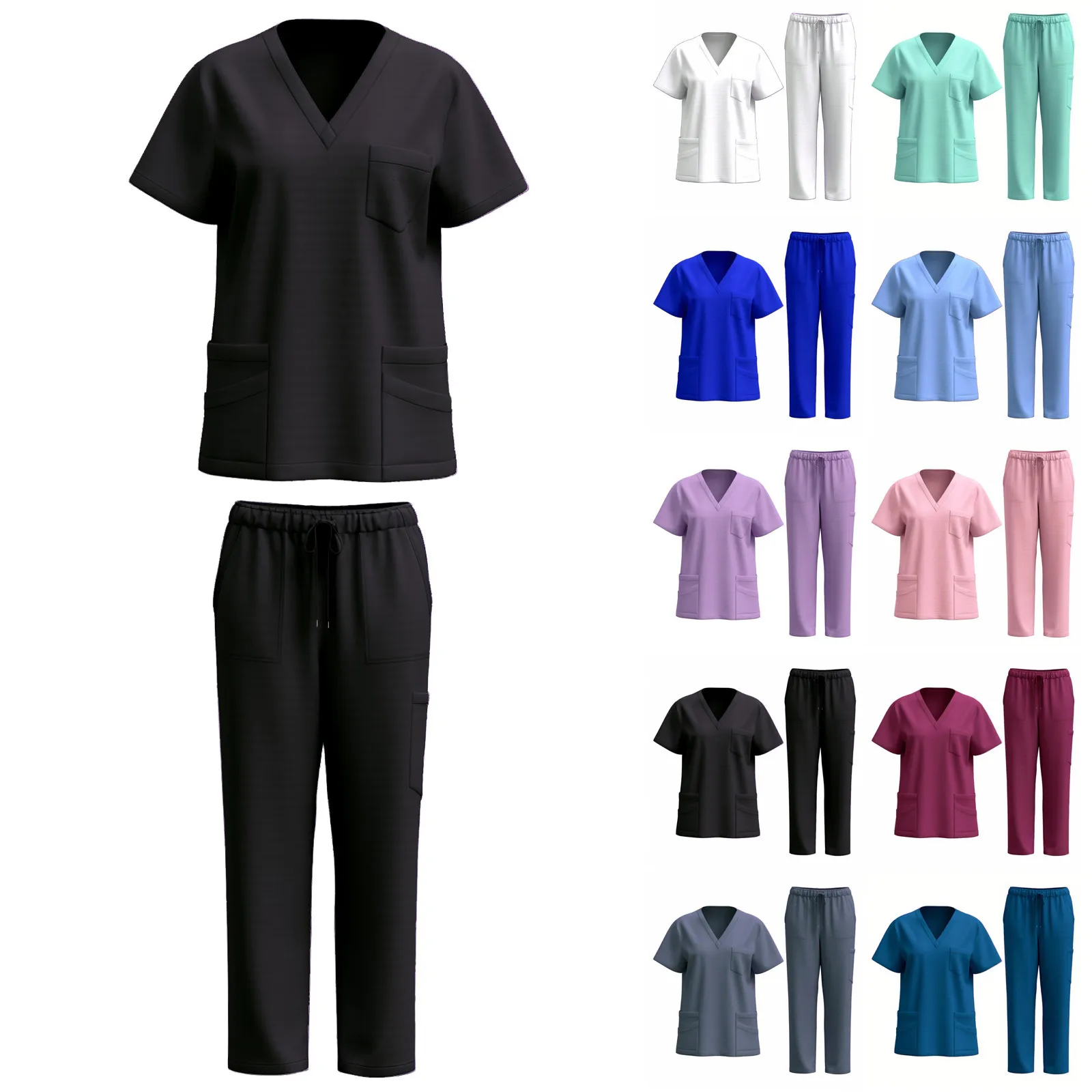 Nurse Uniform Set For Women Medical Scrubs With... From Trendyclothing8 ...