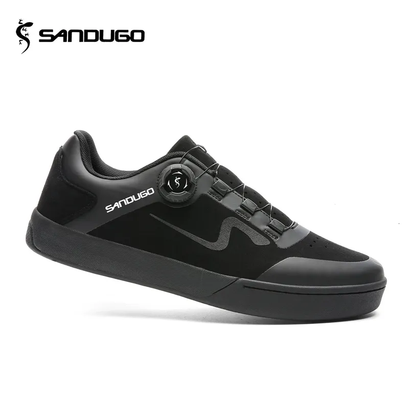 Chaussures VTT Enduro/descente Homme/femme – Plates, Compatibles SPD – Noires