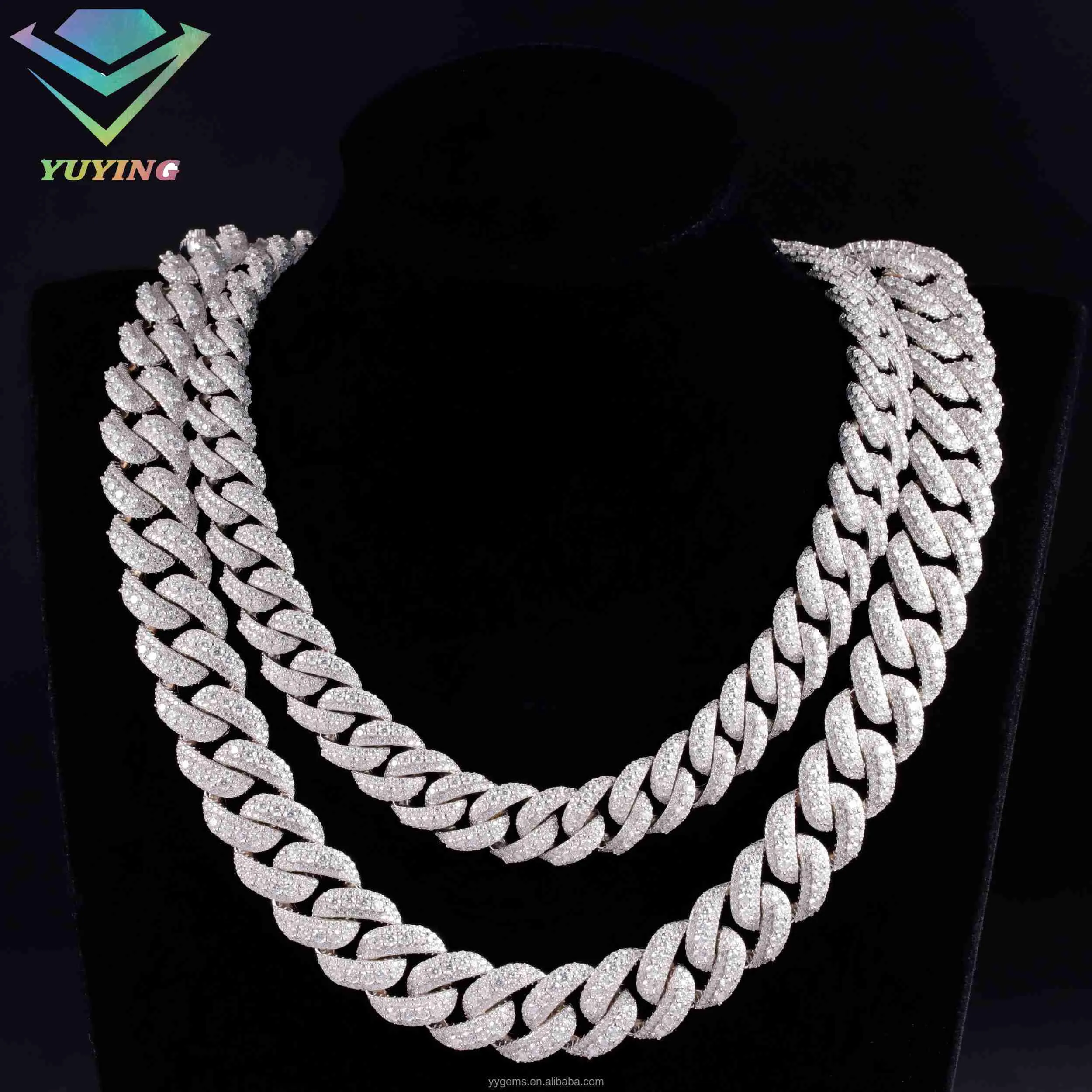 Ys Chain Yy New Arrival 14mm 18mm Diamond Cuban Link Chain Vvs Moissanite Chains ...