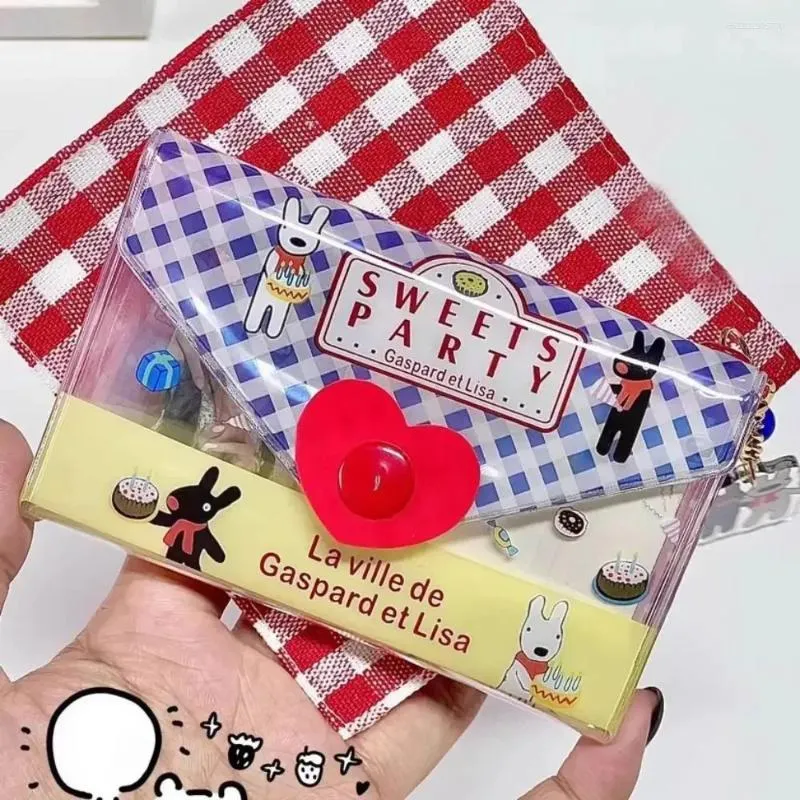 Monedero Transparente Con Bolsillos De PVC Cartera Multi Capa