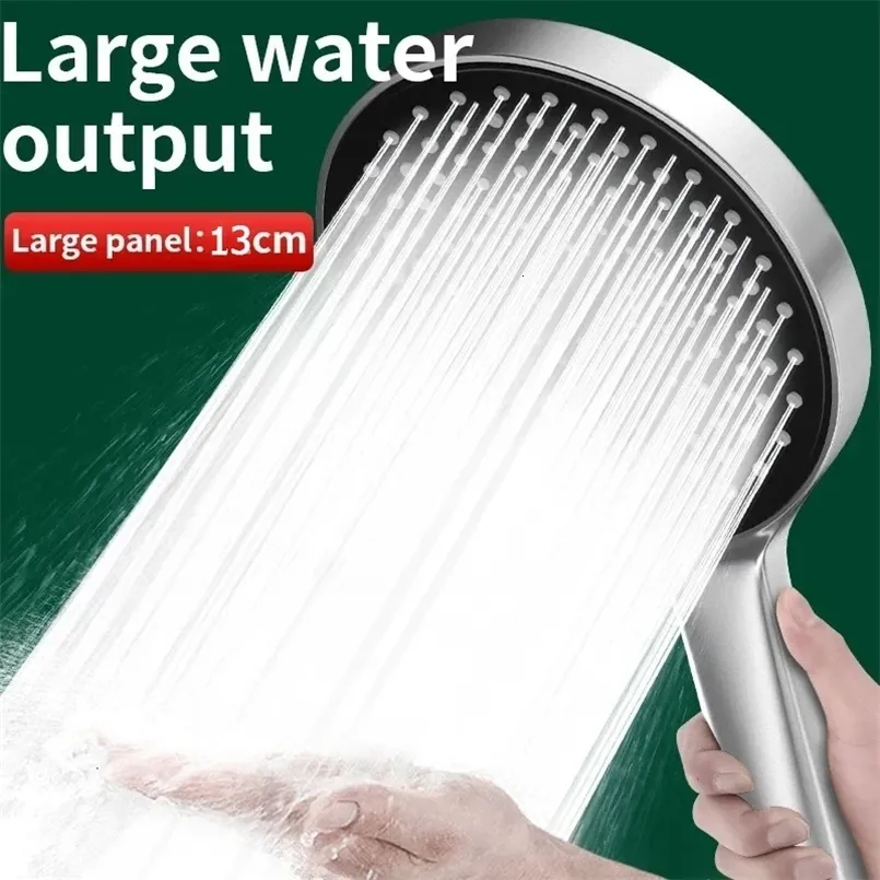 13cm Big Shower Head with 3 Modes, Adjustable High Pressure Water ...