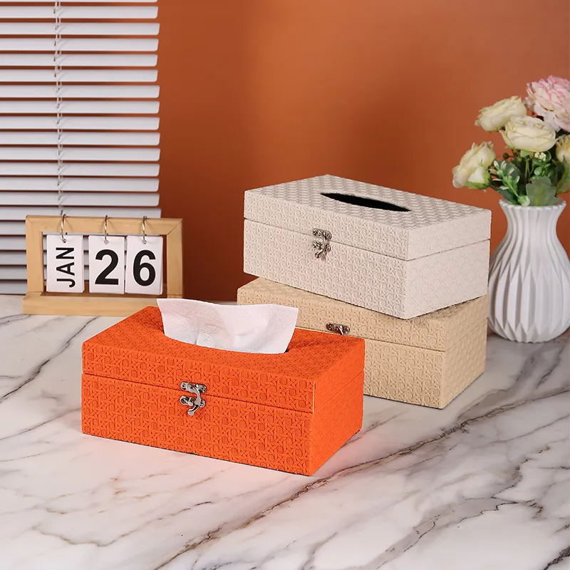 Taschentuchbox-Abdeckung Aus PU-Leder – Stylisch & Wasserabweisend