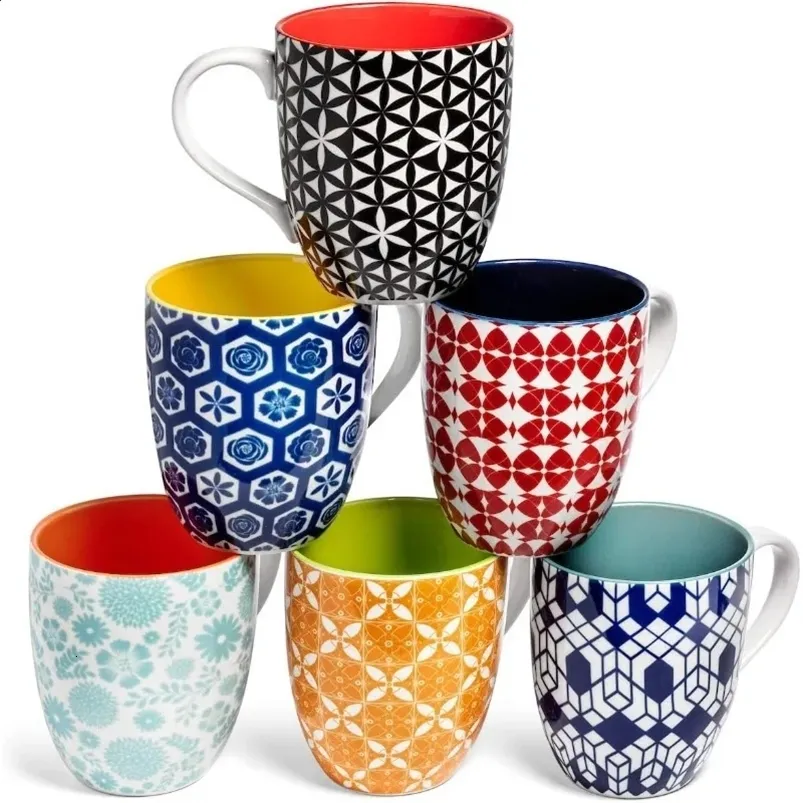 Porzellan Kaffeebecher Set 6 Teilig Bunte Moderne... Von 27,39 €