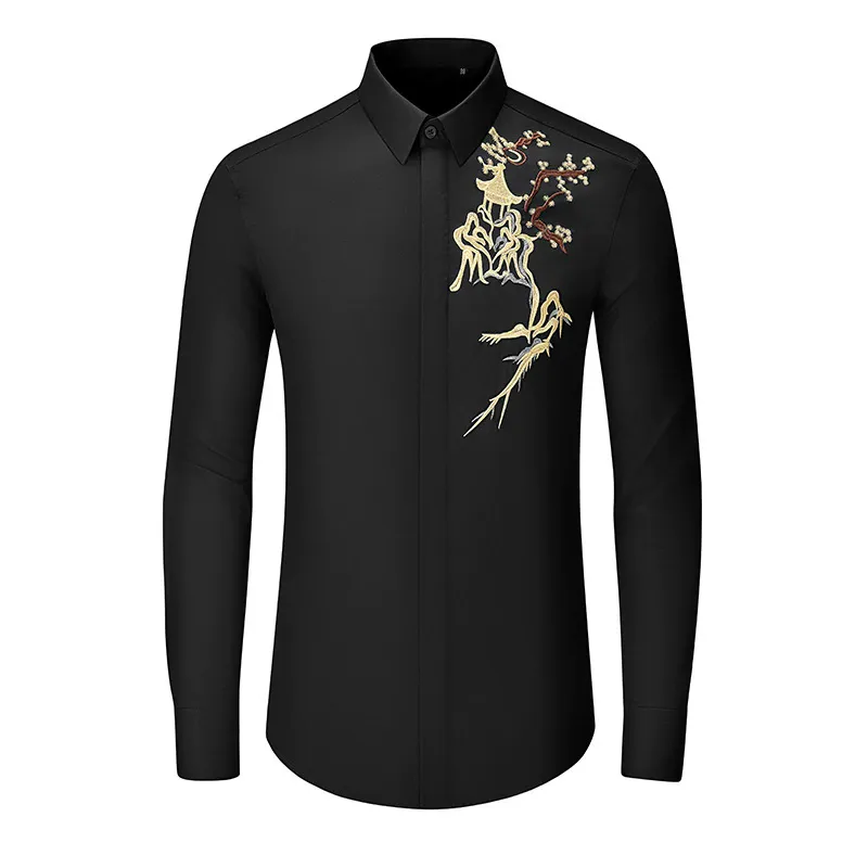 Men's Cotton Long Sleeve Dress Shirt with Turn-down Collar Slim Fit Chinese  Style Casual Business Shirt from Dhgate Men's Casual Shirts - price 50.06