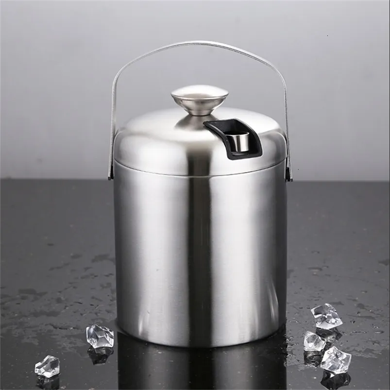 Fashionable And Creative Ice Bucket Stainless Steel Golden Hammered Mirror Pattern Ice Bucket Wine Champagne Ice Barrel For Party, Wedding, Banquet | Uganda - View #3