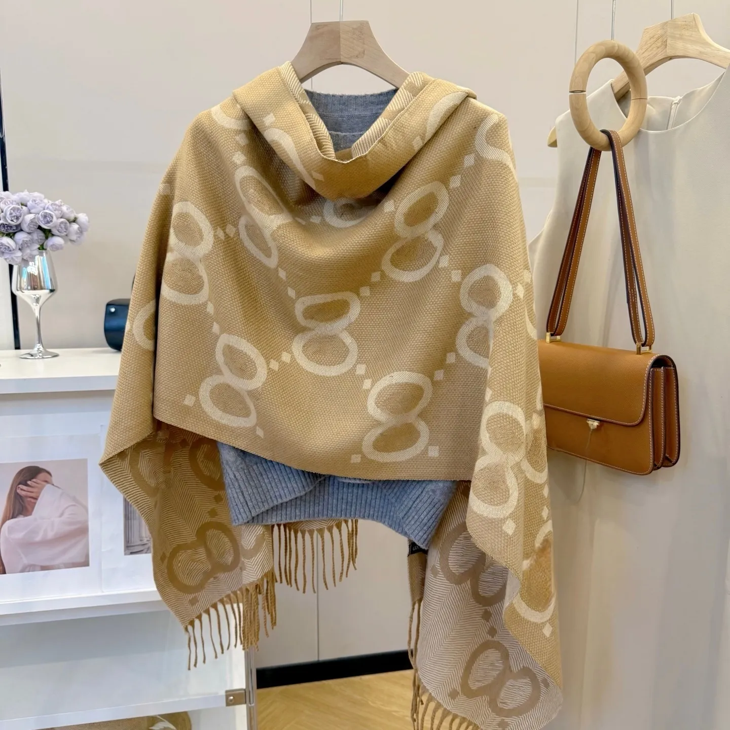 Designer Scarf Womens Large Cashmere Blend Wrap, Super Long Shawl