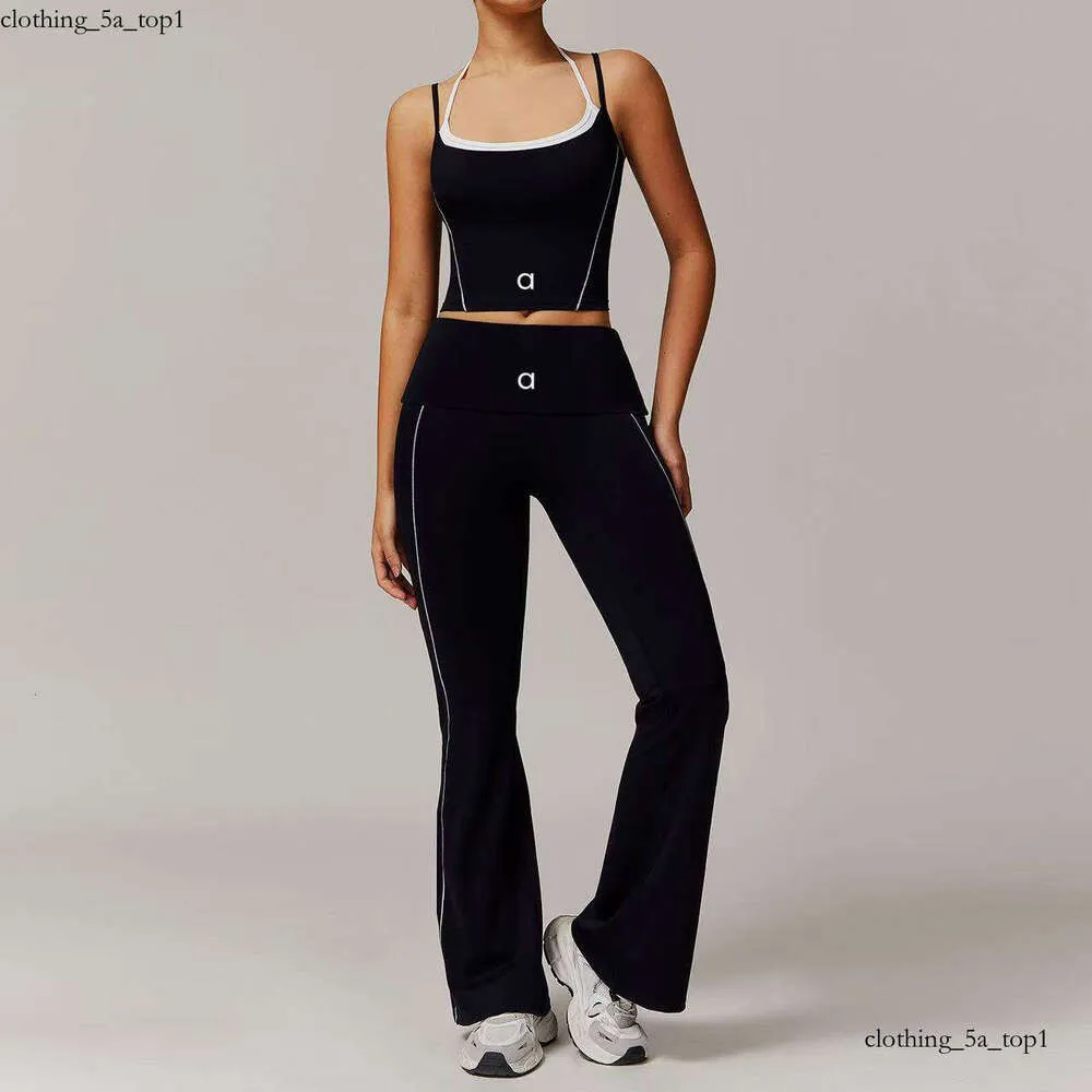 Alo Yoga Set Women's Two-Piece Yoga Set: Running Tank Top & Long