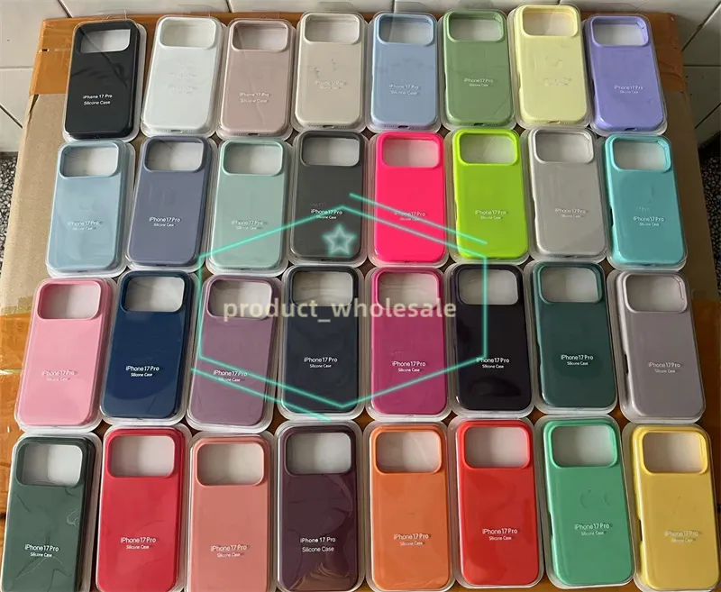 Per IPhone 16 17 Cover In Silicone Nero Solido Bianco Verde Rosso Morbido In Silicone Per IPhone 15 Pro Max Custodia Protettiva Antiurto - Foto 5