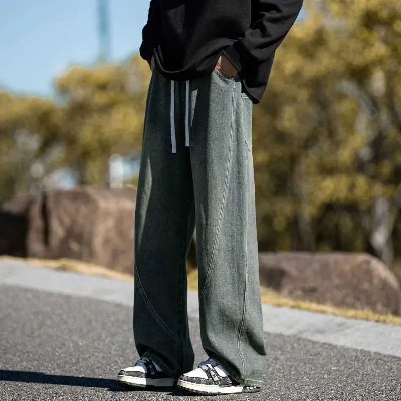 Pantaloni Baggy Jeans Stile Americano Uomo Jeans Larghi Jeans Uomo