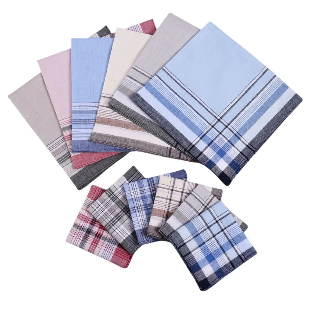 Pocket Square DHOOZ 20 Pcs Cotton Handkerchiefs, White Men's - Main Image