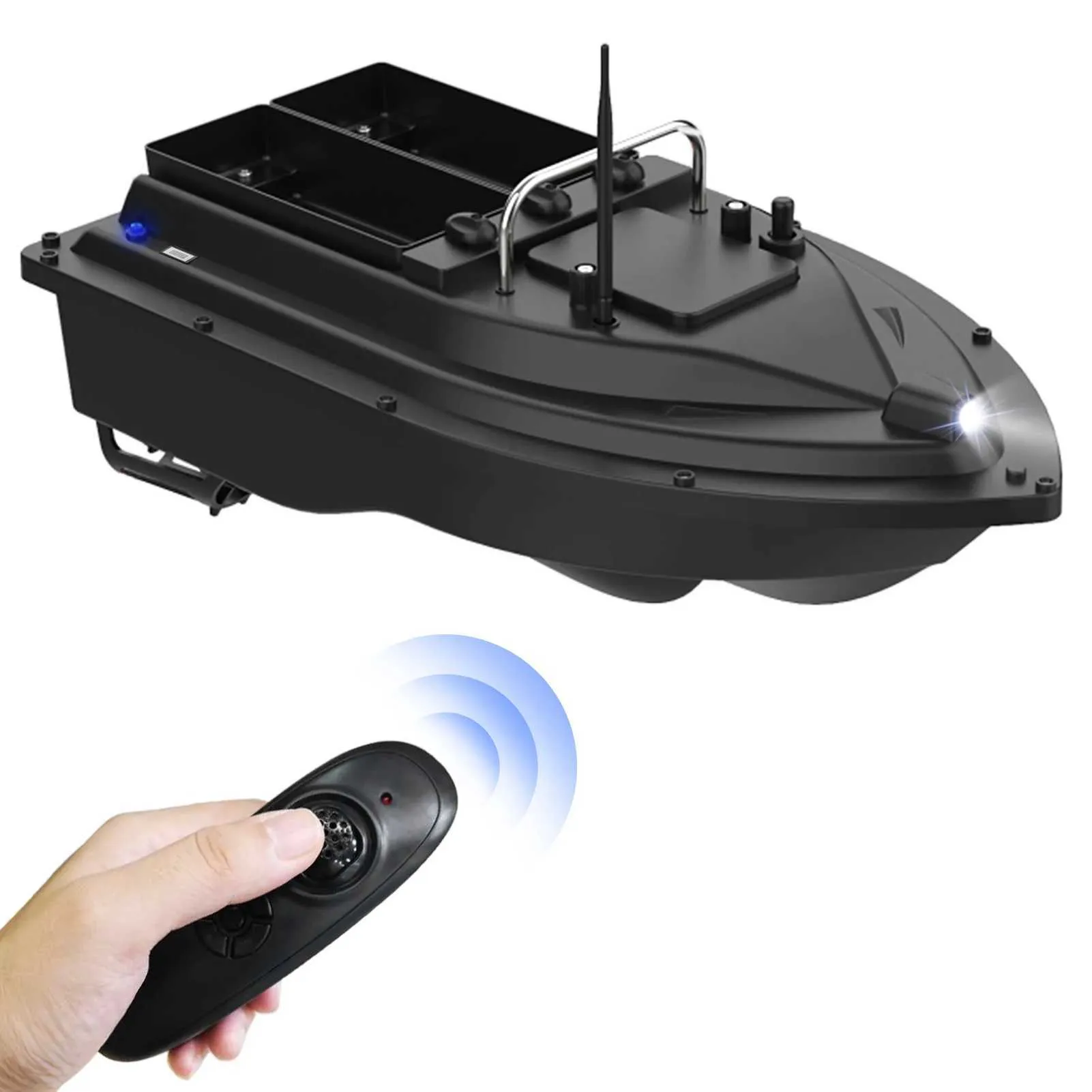 Bateau Appât GPS RC 500 M – LED, Retour Auto, Batterie 5200 MAh, 2-3h D’autonomie Pour Pêcheurs