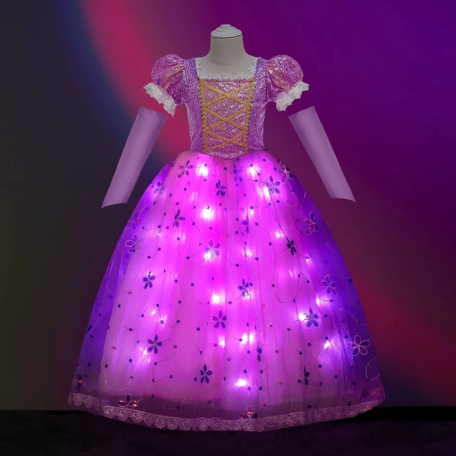 Uporpor Tangled Rapunzel Princess LED Light Up Dress... From 27,82  |  DHgate