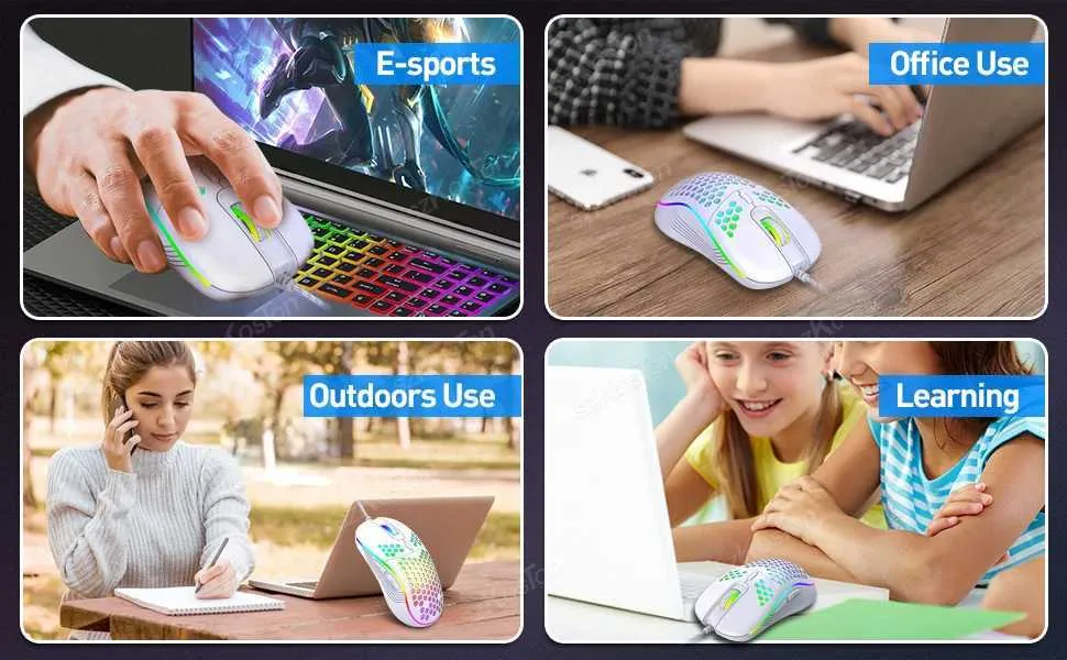 Both Hands Honeycomb Wired Gaming Mouse 7200 DPI... From Flies_like ...
