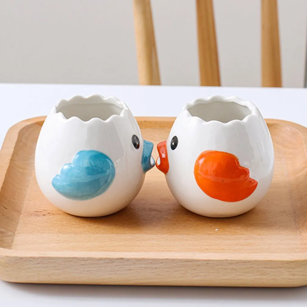 Séparateur D'œufs En Céramique De Première Qualité, Séparateur De Filtre Jaune D'œuf, Blanc œuf, Style De Dessin Animé Style Poussin, Le Mur Intérieur Est Un Outil De Cuisson Pour Gadgets De Cuisine