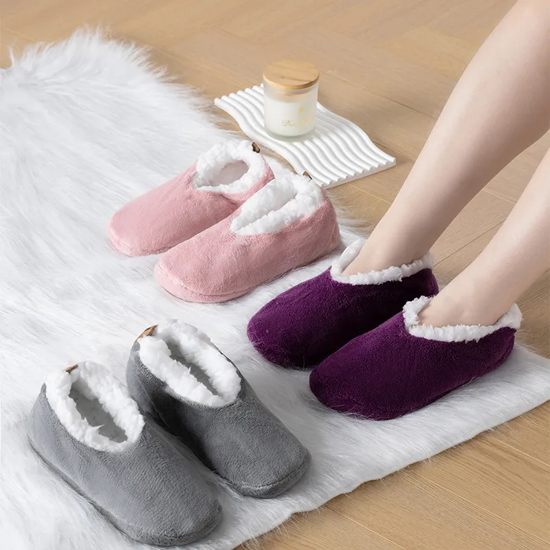 Sherpa Socks EnJoCho Fluffy Fuzzy Warm Slipper Socks For Women Men Thick Fleece Lined Non Slip Indoor Floor Christmas Gifts Women Winter Super Soft Cozy Grip Slipper Socks Men With Grips - Foto 10