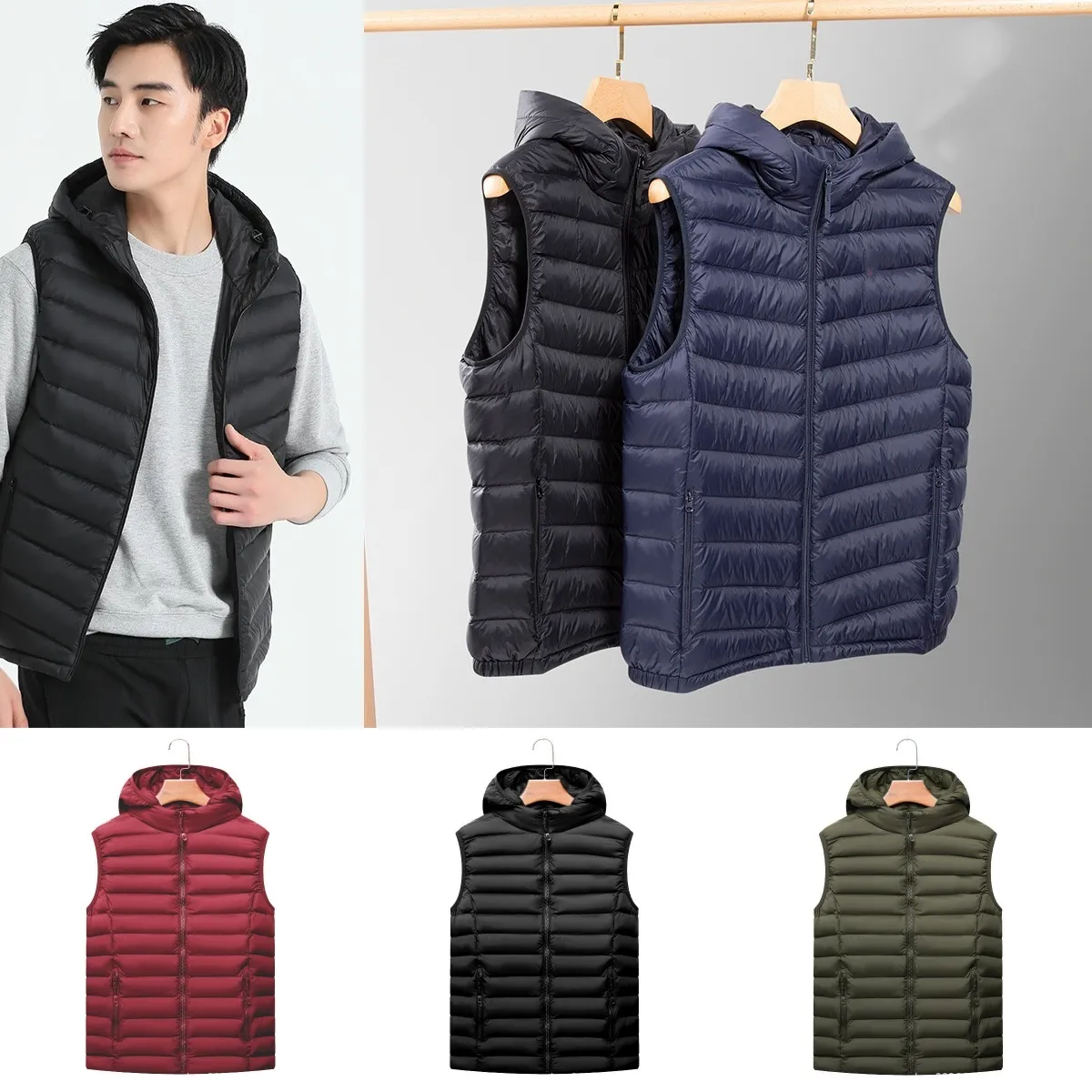 Save Big on Bulk Vest Puffer Jacket Women's Mens Winter Vests Puffy Jacket  Vest Unisex Insulated Bodywarmer, Sleeveless Padded Outdoor Vest, Warm