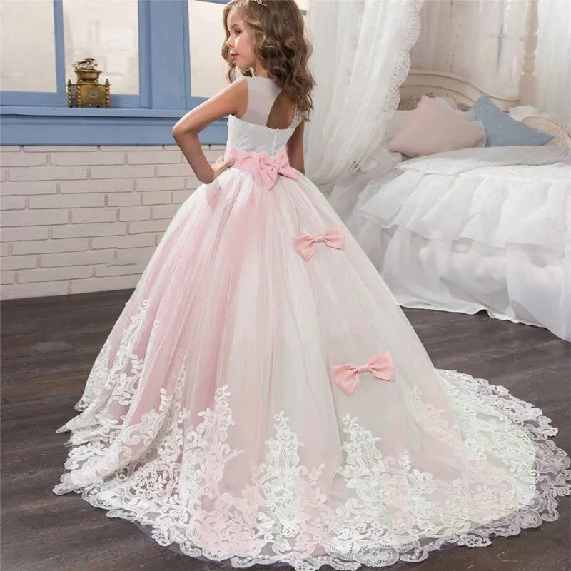 Lace Lace Prom Gown for Girls - Elegant Bridesmaid, Party, Wedding first communion dress for Teens and Kids - Princess Evening Formal Vestido (250106) Lace Lace Prom Gown for Girls - Elegant Bridesmaid, Party, Wedding first communion dress for Teens and Kids - Princess Evening Formal Vestido (250106)