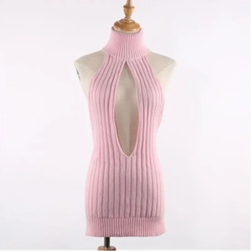 Virgin Killer Sweater Bodysuit Women Backless Turtleneck Knit Sweater  Cashmere Cotton Blend One Size from Dhgate Womens Polos - price 12.14
