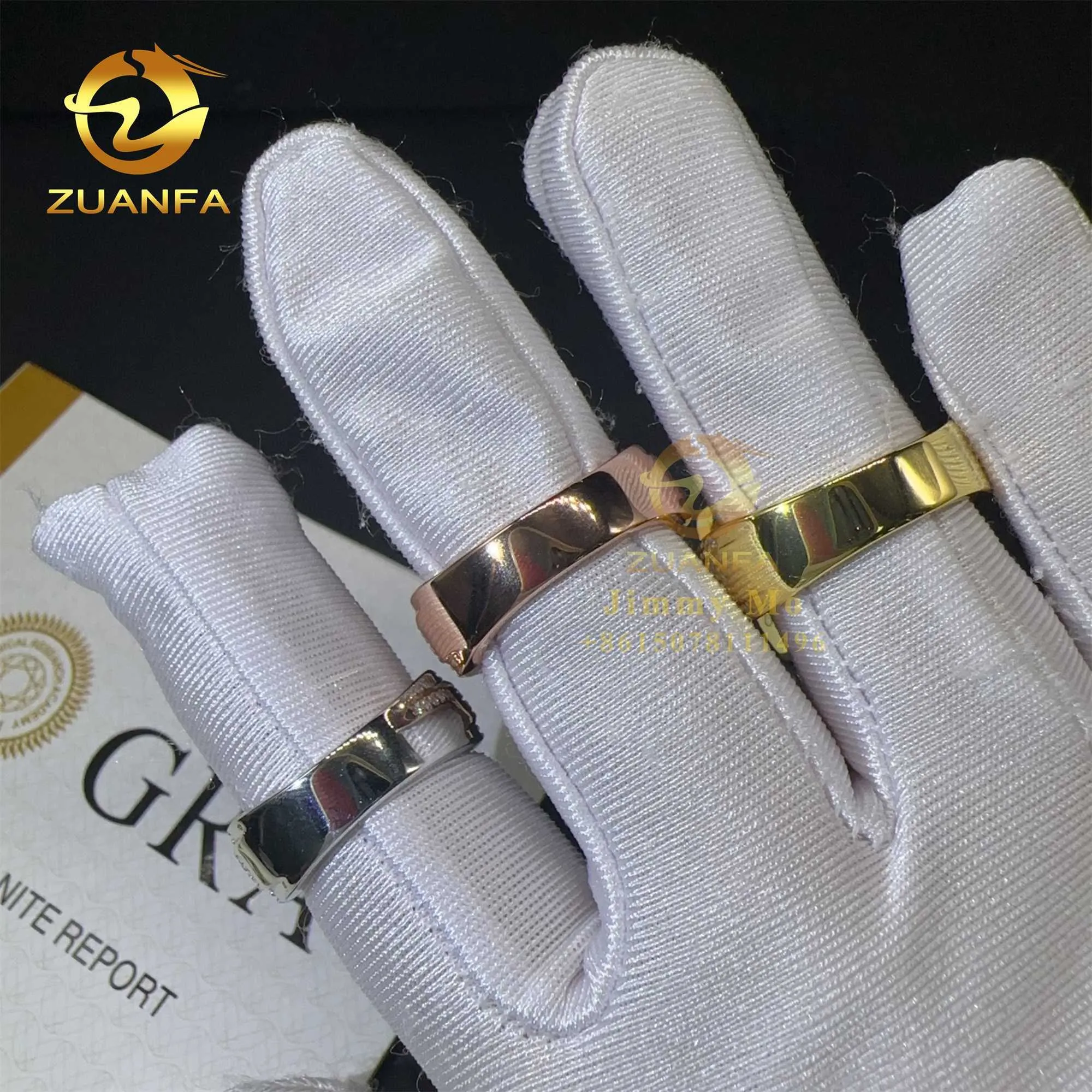 Neu eingetroffen: Buss Down Pass Tester 925 Sterling Silber VVS Moissanit Diamant Hip Hop Iced Out Hamsa Ring Herren_voghion.com