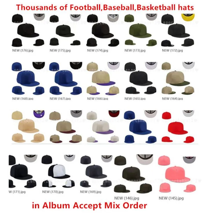 Wholesale Baseball Cap Team Fitted Hats for Men and Women Football Basketball Fans Snapback hat more 1000 Mix order