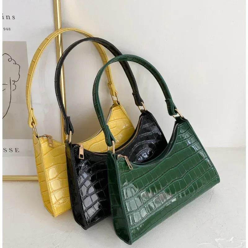 Fashion Exquisite Shopping Bag Vintage Casual Women TLXT Green Shoulder Bag Female Leather Solid Color Chain Handbag for Women