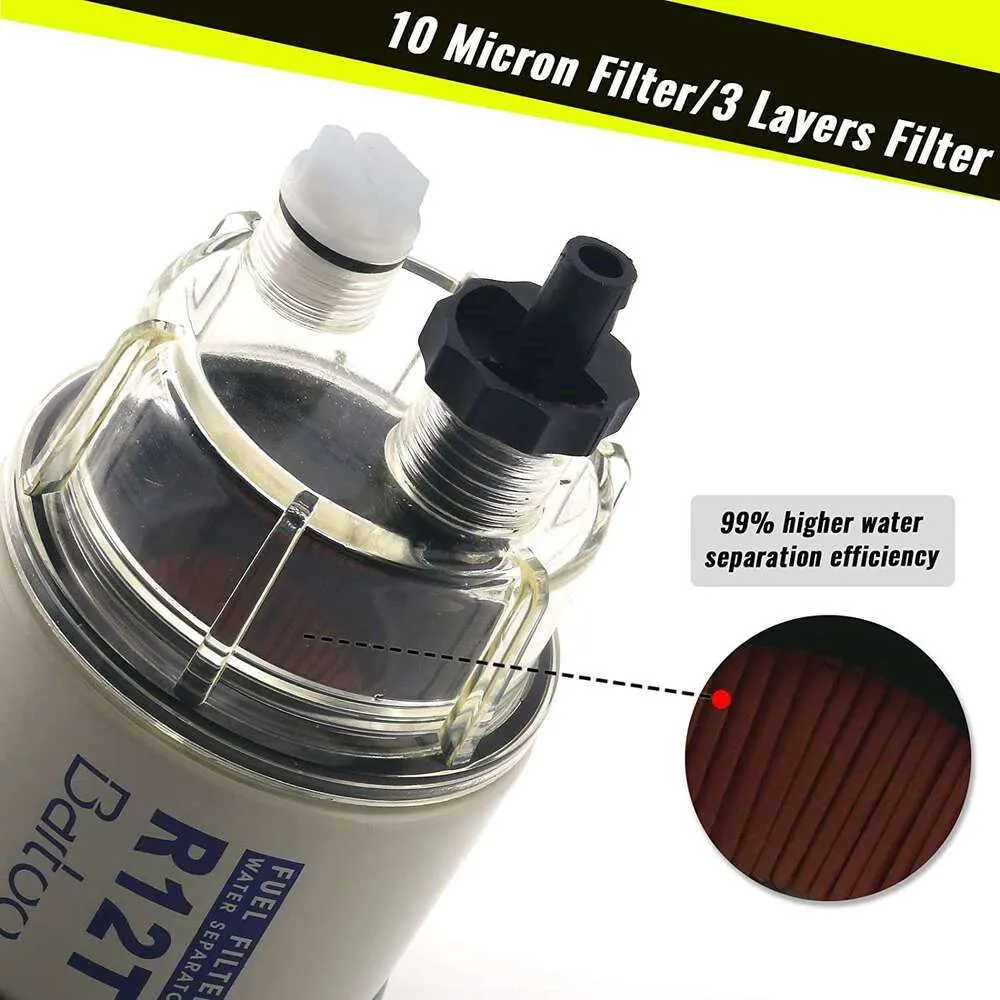 2024 R12t Marine Fuel Filter Water Separator Diesel-engine For Racor 140r 120at S3240 Npt Zg1/4-19 Car C | IL - Foto 14
