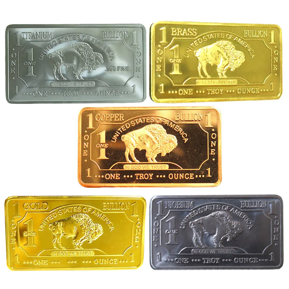 대량 Troy Oz Silver Bar Niobium Challenge Coin 1 Troy 온스 999 Fine Titanium  Gold 도금 황동 버팔로 바 컬렉션 구매로 큰 절약 | DHgate에서의 최고의 거래