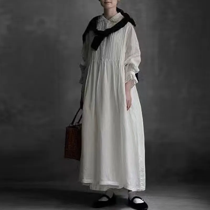 chinese dress ladies Linen wrapped japan style dress CORA