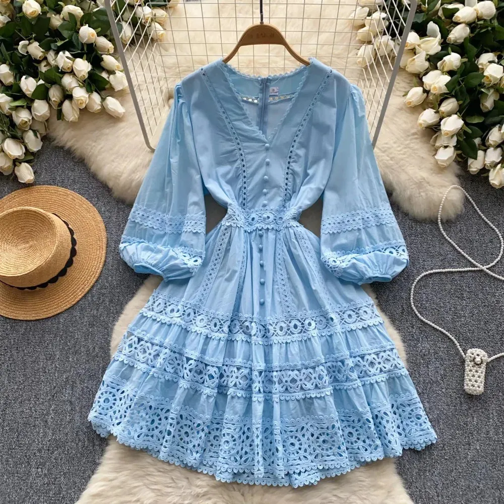 long sleeve lace wedding dress flowy Romantic Flare Long Sleeve Flower Wedding Dress Light Ivory main image 0