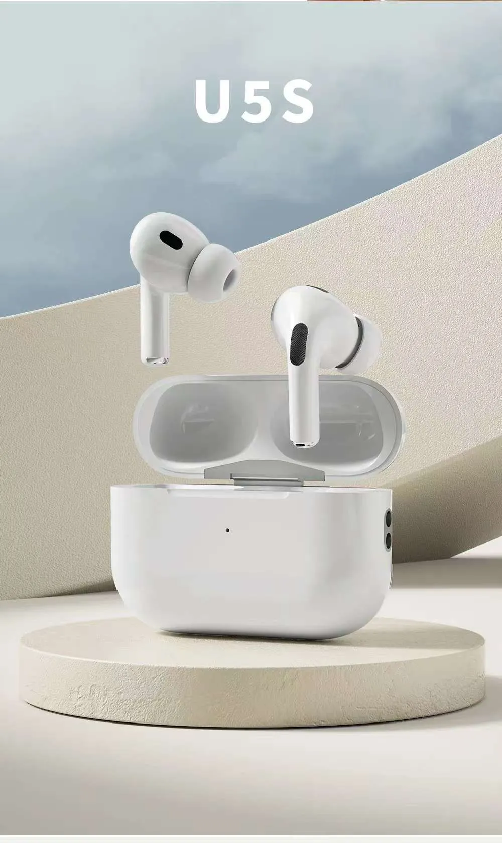 DUDAO U2S/U4S/U5S Wireless Earbuds Bluetooth Real Serial Number,  Rename Function, In-Ear Headphones Compatible with Apple, Samsung, Xiaomi