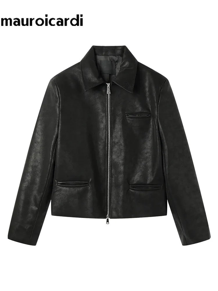 Brown Jacket With Fur Collar Mens Casual From Sereinstore