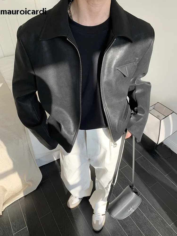 Brown Jacket With Fur Collar Mens Casual From Sereinstore