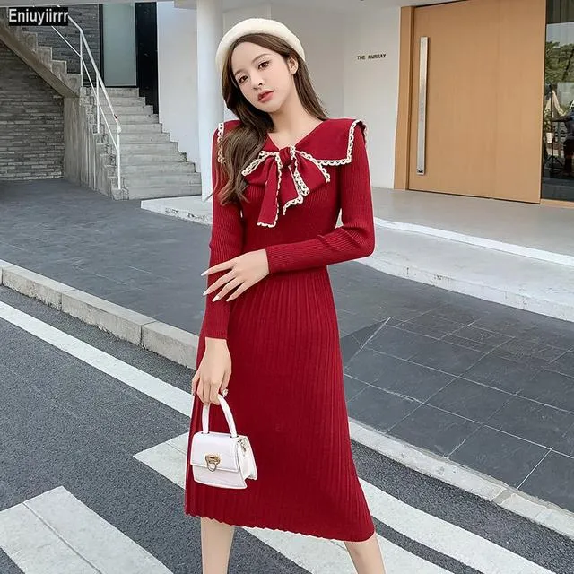 strapless open back dress Holiday Muse Cable Knit Sweater Mini Dress in Red L / Red