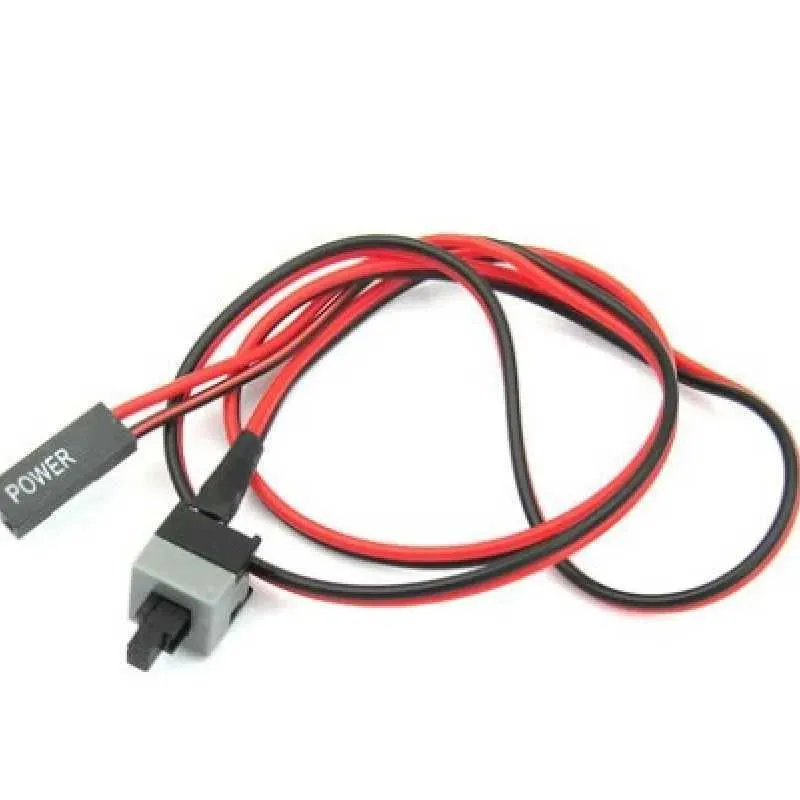 2-Pack ATX PC Power Cable – Red Computer Motherboard On/Off/Reset Button Replacement