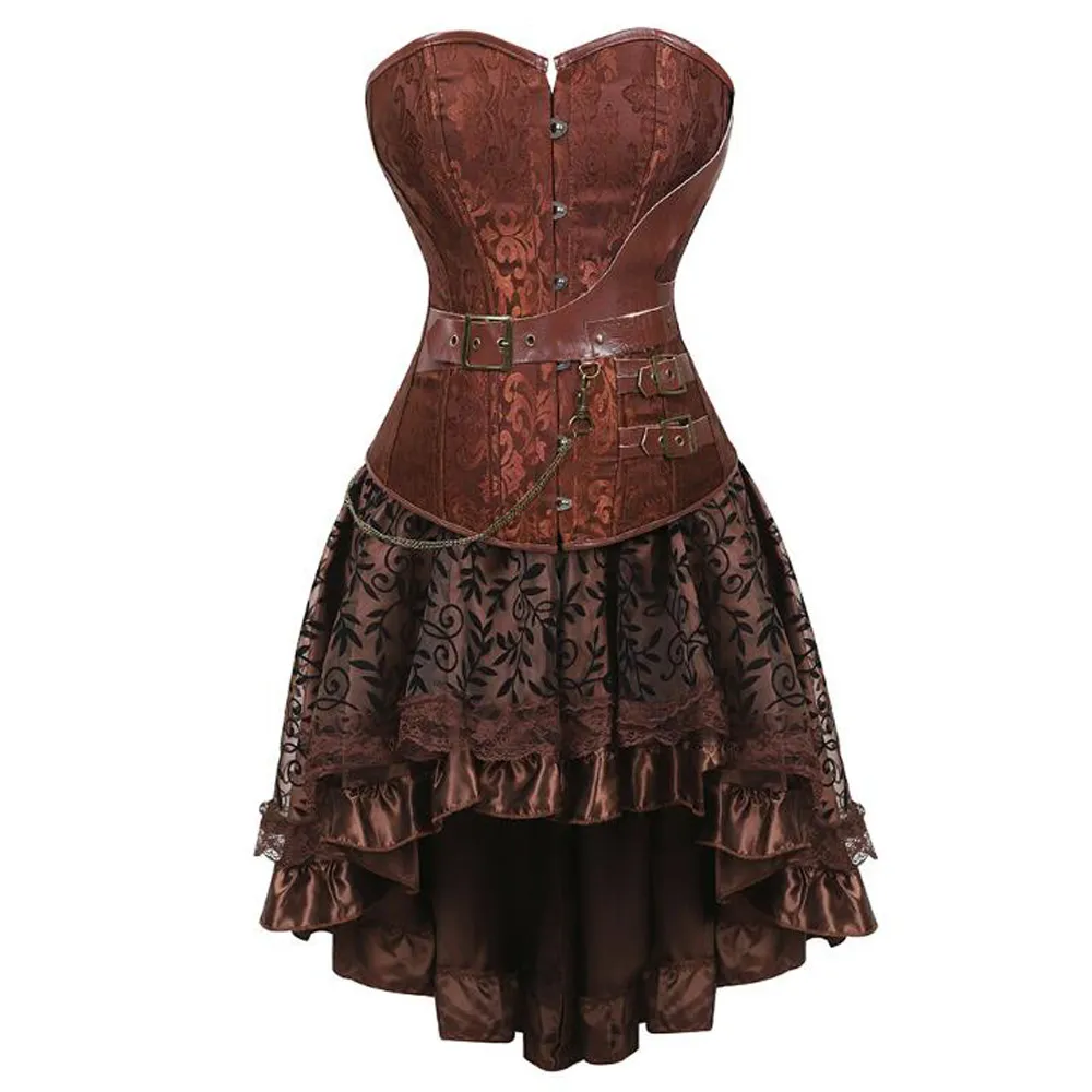 Gothic Leather Corset Dress, Victorian Outfit | DHgate