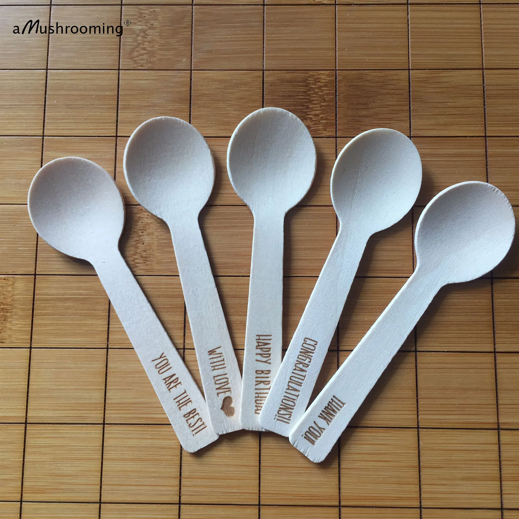 Personalized Wooden Spoons: Custom Name Date Gift, Engagement Favors ...