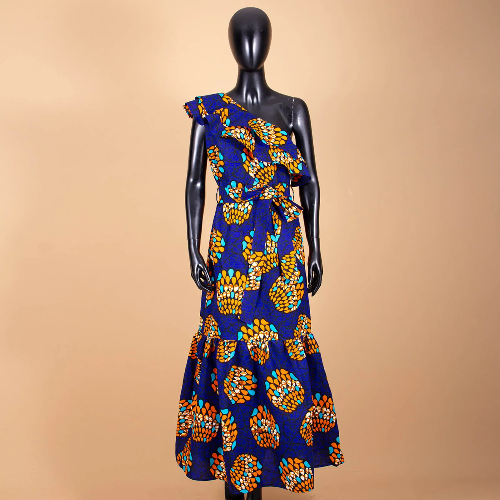 One-Shoulder African Print Dress: Tailor-Made Fit & Flare Batik Cotton - Shop Now! from Dhgate Basic & Casual Dresses - price 37.17 One-Shoulder African Print Dress: Tailor-Made Fit & Flare Batik Cotton - Shop Now! from Dhgate Basic & Casual Dresses - price 37.17