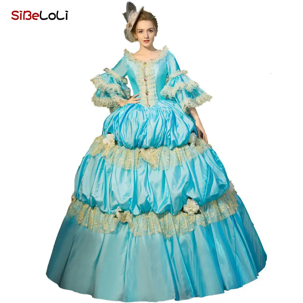 Royal Blue 18th Century Costume Dress Marie Antoinette Style, Shop Now!