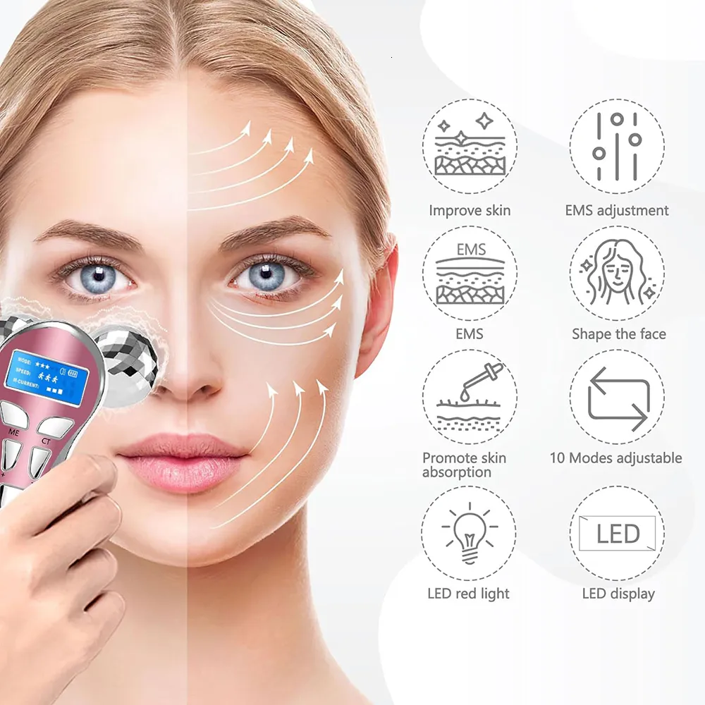 face massager roller vibration 4D Microcurrent Roller Facial Massager Vibrating Rolling Slimming Body  Machine main image 1