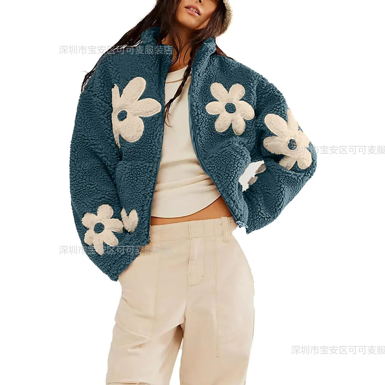 Women's Fleece Lined Jacket Women's Short Fleece Lined Trench