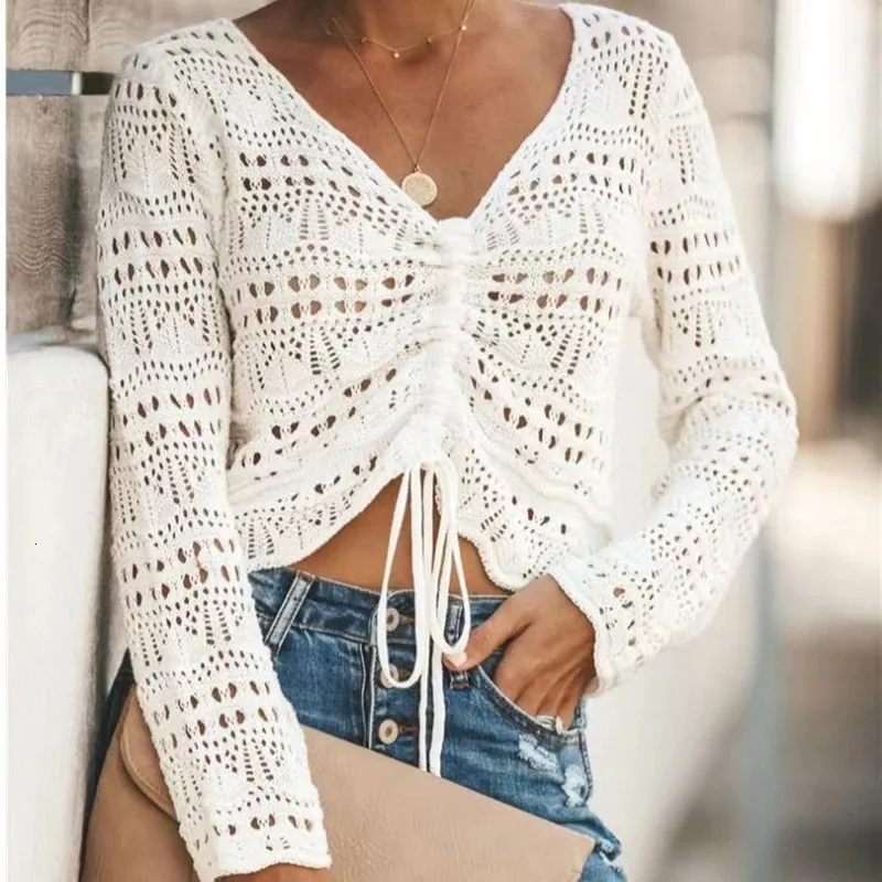 Cuello V Crochet Jersey Facil En Todas Las Tallas Crochet Knit Top