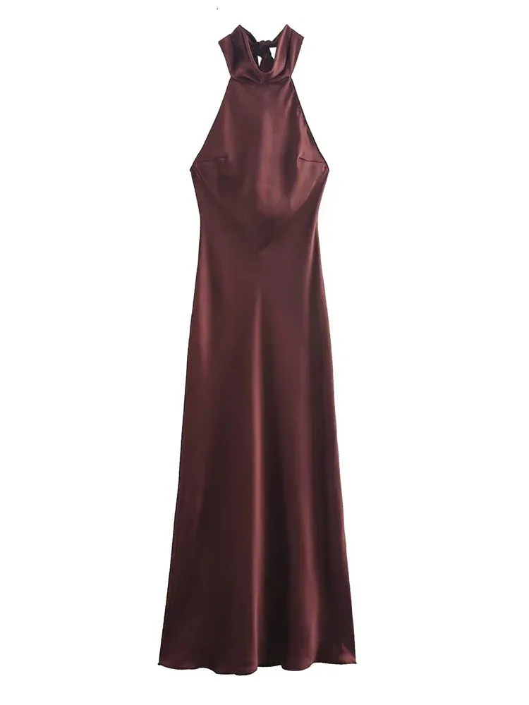 Foridol Satin Halter Dress Women Sexy Backless... From Jin02, $18.83 |  DHgate.Com