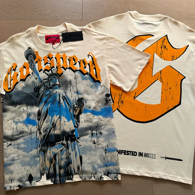 Wholesale Godspeed Unisex Designer Tee Hip Hop Graphic Print